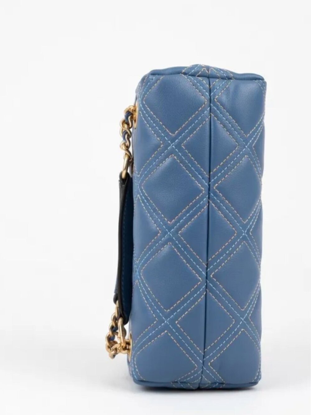 Tory Burch Fleming Contrast-Stitch Small Leather Convertible Shoulder Bag - Picture 4 of 9